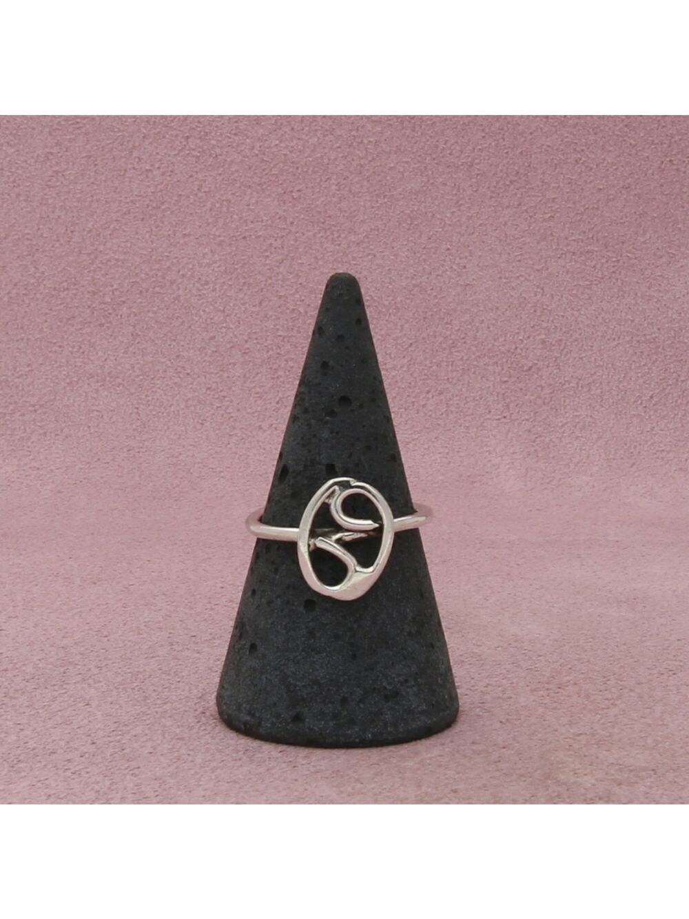 sterling silver zodiac cancer symbol ring size 7